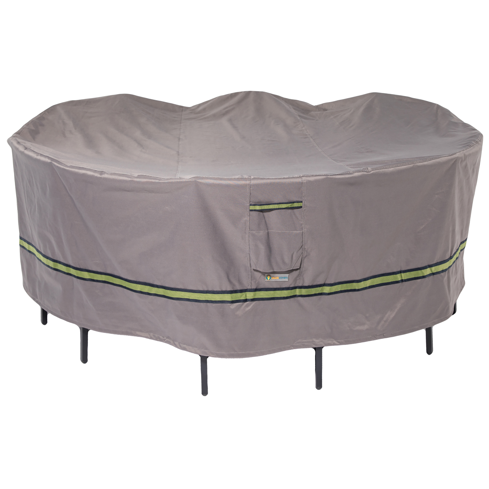 Classic Accessories Soteria 108in. Round Table and Chair Cover, Gray, Polyester, Model# RTR108108